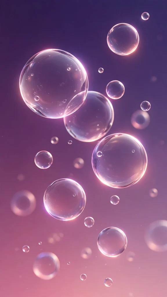 17 Free wallpapers for ios 26 to Download Now 5 Translucent glass orbs on violet-to-pink gradient