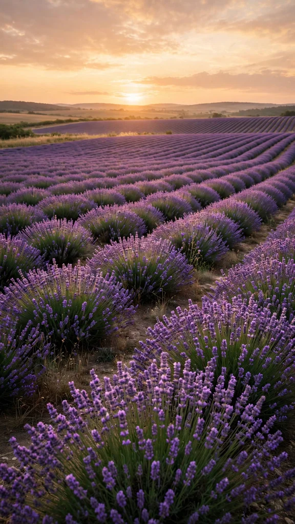 17 Beautiful wallpapers for tablets Free Download 5 Lavender fields stretching to the horizon at sunset