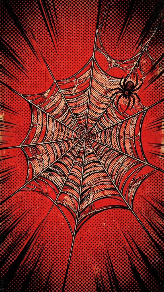 17 Wallpaper Aesthetic Spiderman Designs You'll Love 12 retro halftone web comic wallpaper aesthetic spiderman design