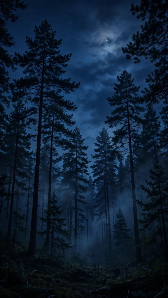 17 Wallpaper Aesthetic Dark Blue Looks for Your Phone 10 dark blue pine forest at night wallpaper aesthetic dark blue