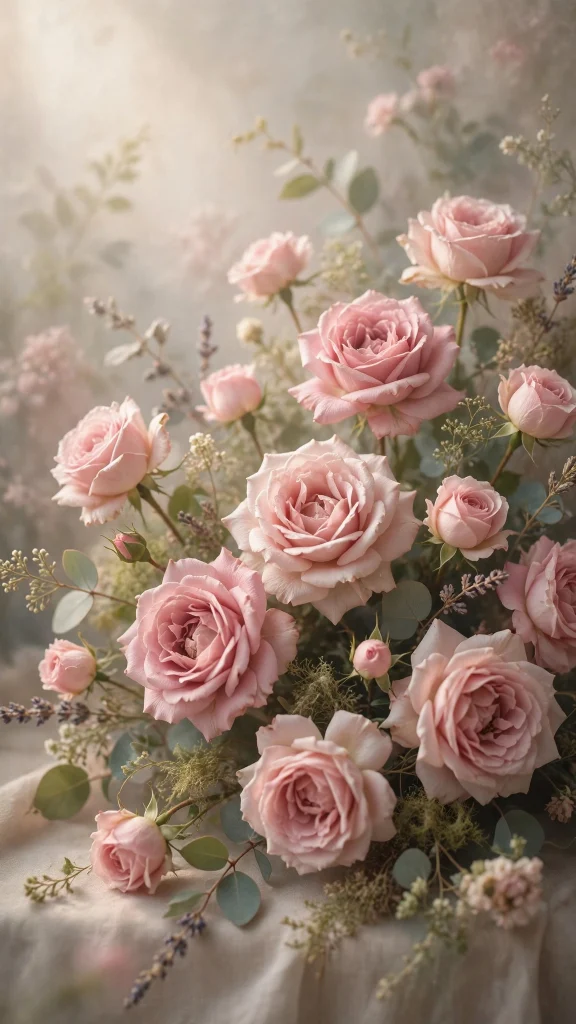 vintage pink roses romantic coquette wallpaper