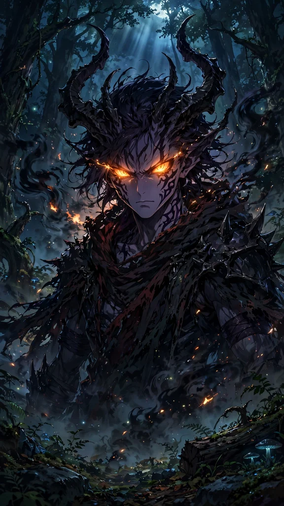 Demon Slayer Wallpaper: 17 Epic Anime Designs 6 anime demon glowing eyes forest demon slayer wallpaper