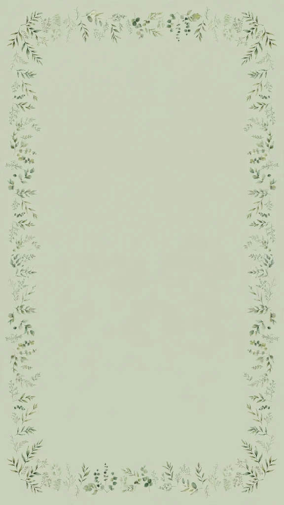 17 Best Wallpaper iPhone Home Screen Ideas 12 sage green leaf border wallpaper iphone home screen