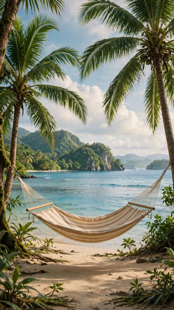 17 Stunning Wallpaper Backgrounds Summer Ideas 3 Tropical island with hammock between palms
