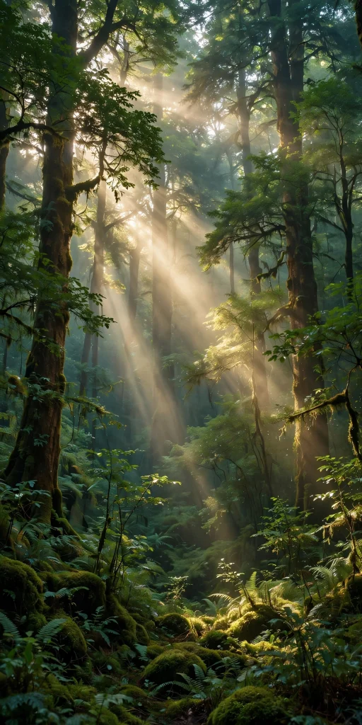 17 Best Wallpaper Backgrounds 4K for Your Screen 3 Sunbeams shining through a dense green forest