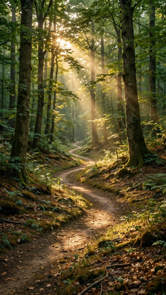 Motivational Wallpaper: 17 Inspiring Designs 9 forest path sunlight motivational wallpaper