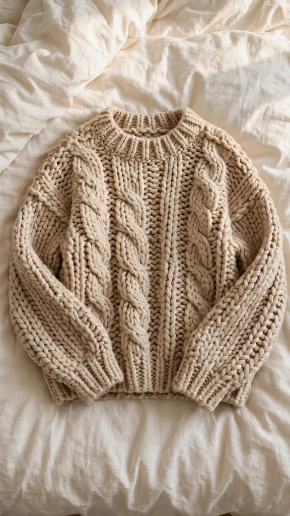 Wallpaper Aesthetic Beige: 17 Cozy Neutral Ideas 6 beige knit sweater flat lay wallpaper