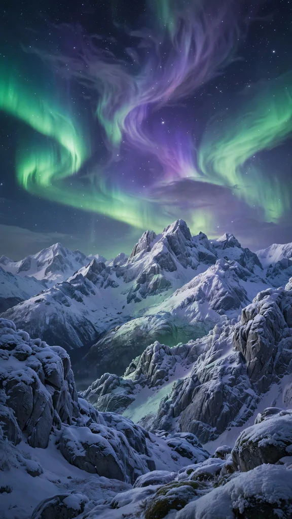17 Best wallpaper aesthetic laptop hd 1080p Wallpapers 15 Aurora borealis over snowy mountain peaks at night