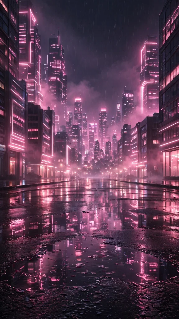 17 Stunning wallpaper pink dark for Your Phone 6 pink neon city skyline at night reflected in rain-soaked street