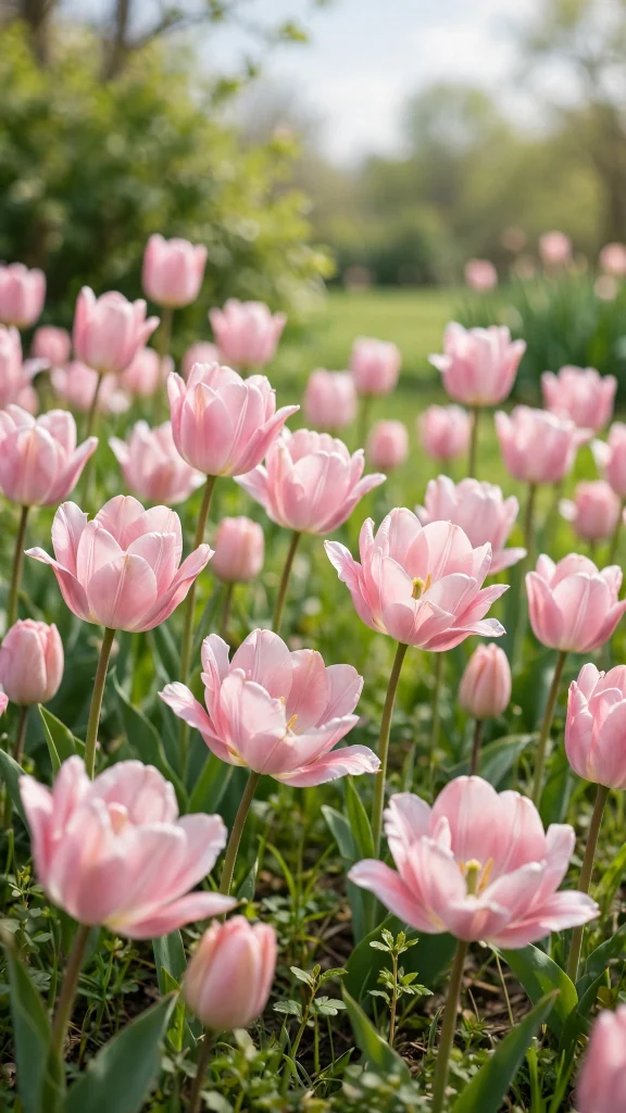 17 Dreamy wallpaper aesthetic pink soft for Phones 6 field of soft pink tulips in daylight