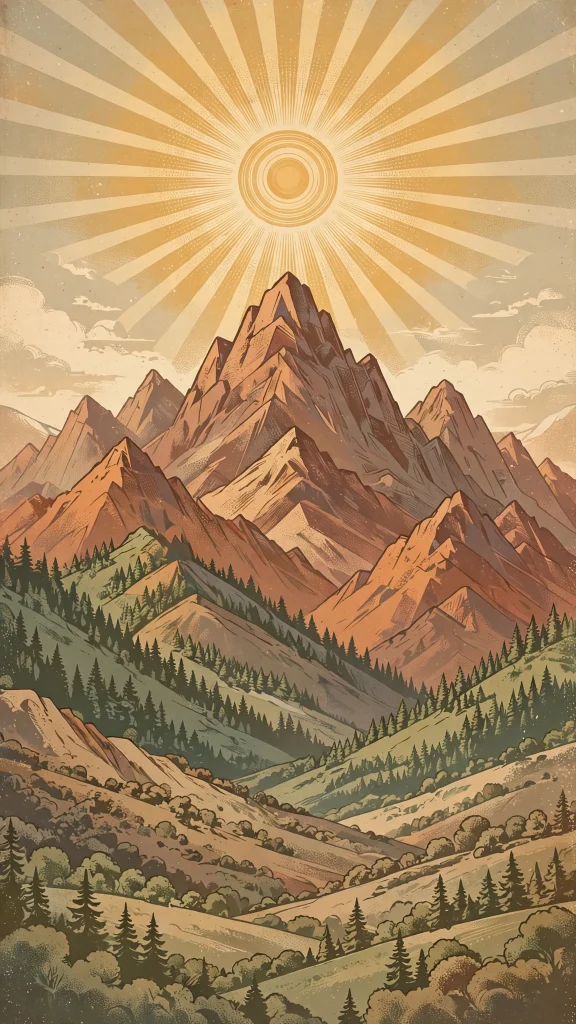 17 Beautiful wallpapers for tablets Free Download 6 Vintage travel poster style mountain landscape