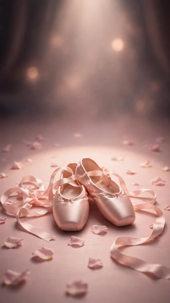 17 Best Wallpaper Iphone Pink Aesthetic Ideas 6 Pink satin ballet slippers with ribbons on blush stage floor