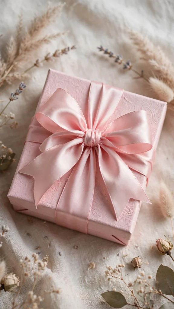 pink ribbon gift box coquette wallpaper