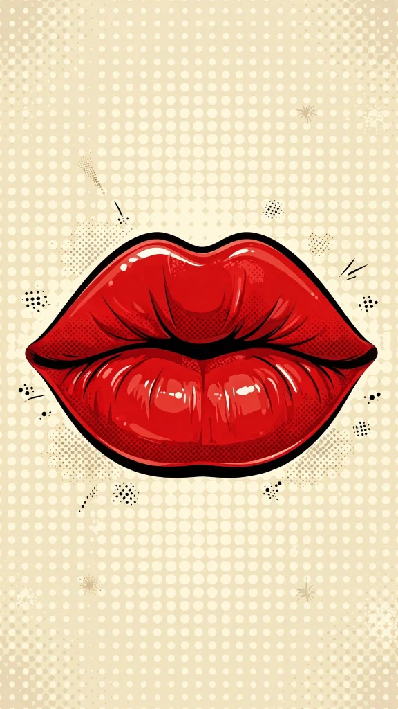 17 Bold wallpaper iphone red Ideas 10 Red pop art lips illustration, wallpaper iphone red