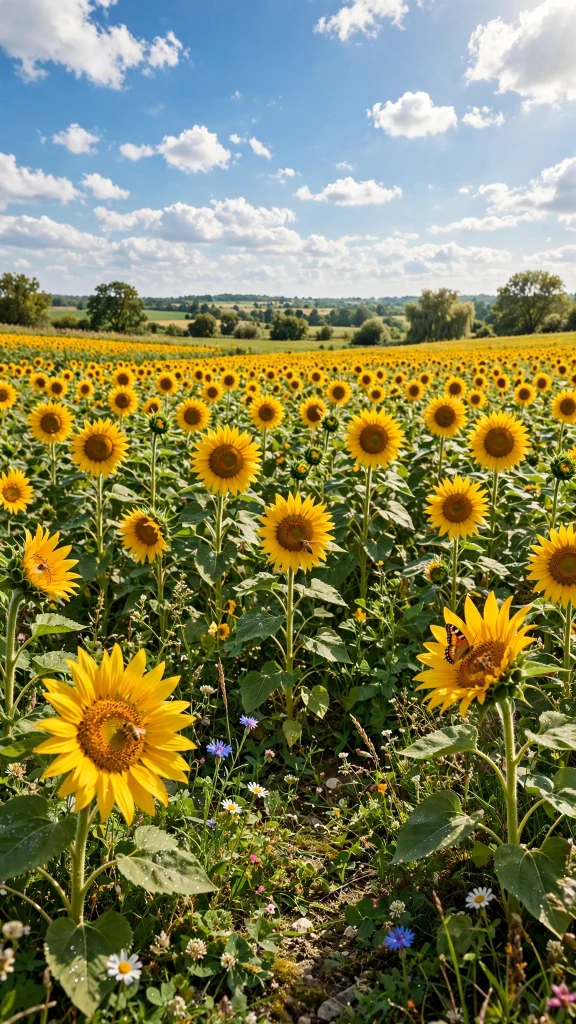 17 Wallpaper iPhone Summer Wallpapers for Sunny Phones 14 Sunflower field under a bright summer sky