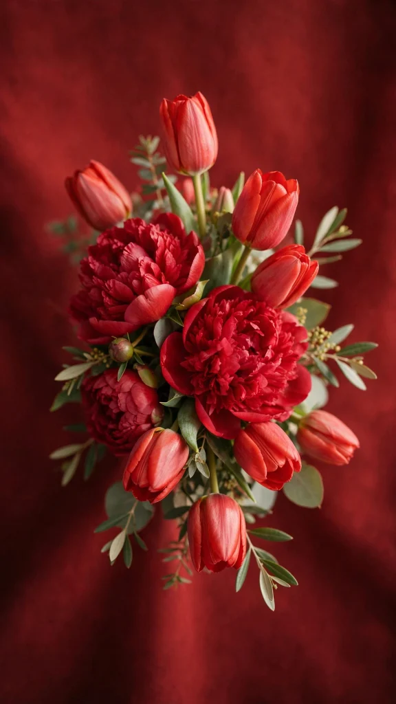17 wallpaper backgrounds red Designs You'll Love 7 red tulips and peonies bouquet wallpaper backgrounds red flower background