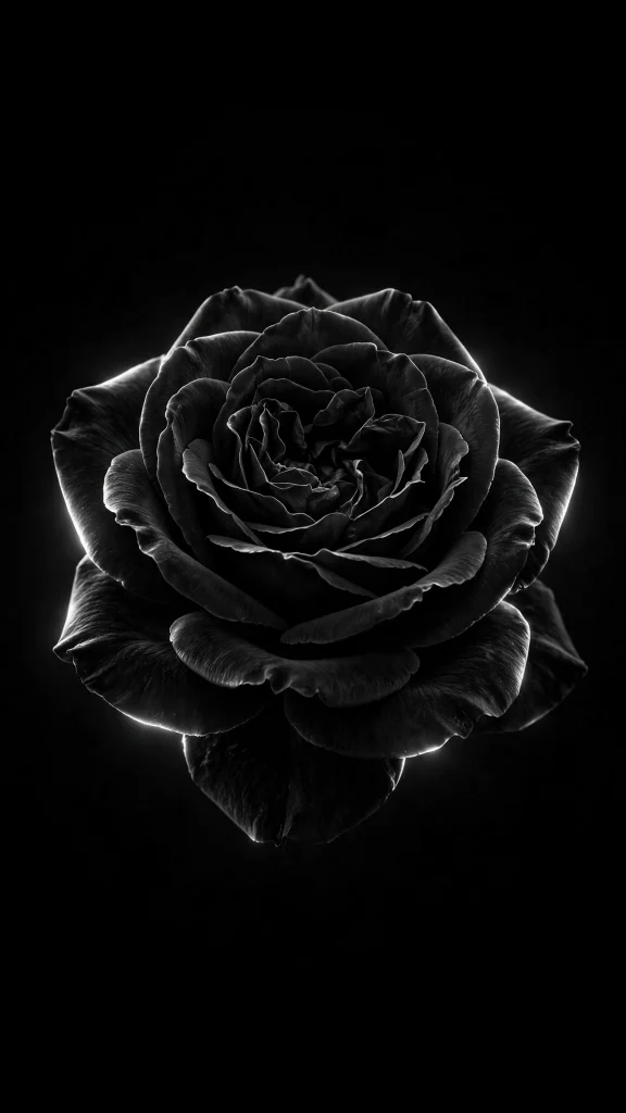 17 Wallpaper Aesthetic Black and White Ideas You'll Love 2 Black rose low key wallpaper aesthetic black and white