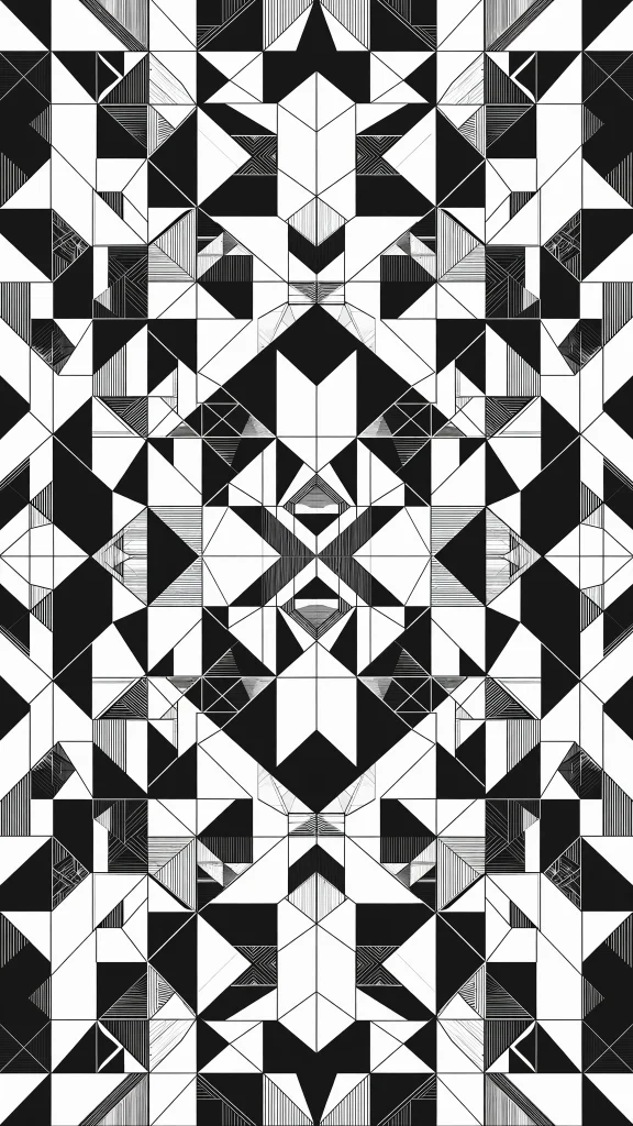 Black and White Wallpaper: 17 Stunning Designs 9 black and white geometric abstract pattern
