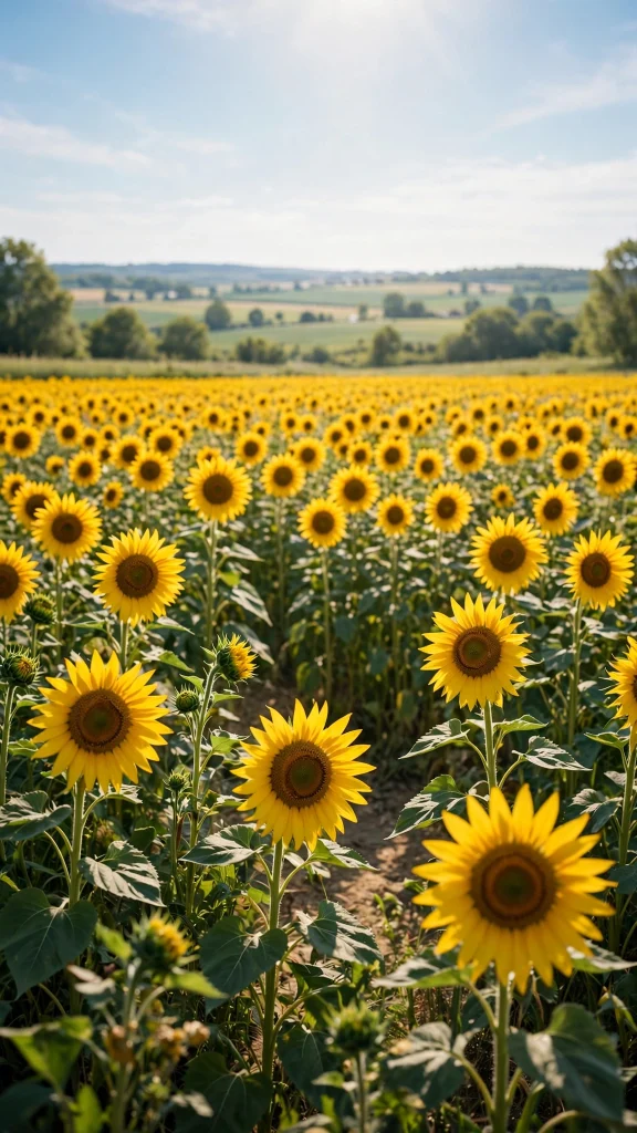 17 Stunning Wallpaper Backgrounds Summer Ideas 10 Sunflower field under summer sun
