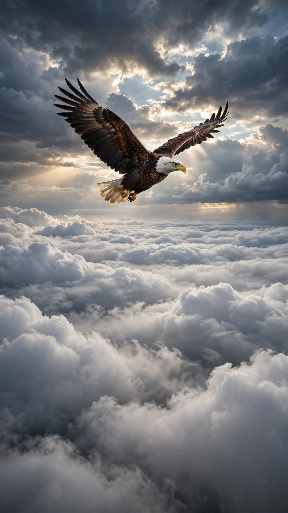 Motivational Wallpaper: 17 Inspiring Designs 14 eagle soaring above clouds motivational wallpaper