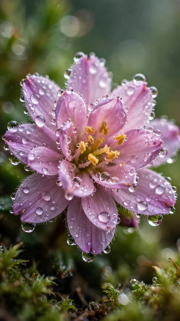 8K Wallpaper: 17 Ultra Detailed Designs 2 flower macro dew drops ultra sharp 8k wallpaper