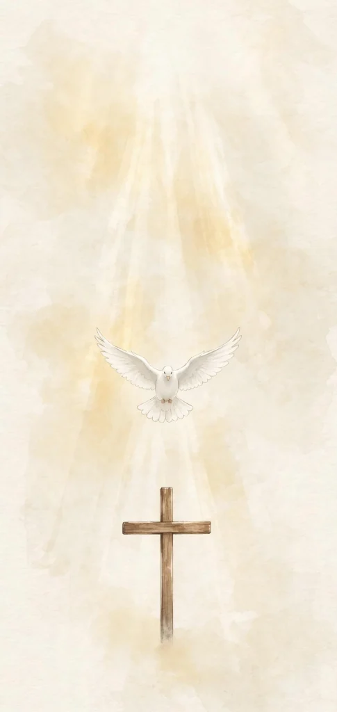 17 Wallpaper iPhone Jesus Designs to Love 10 White dove above a simple wooden cross minimal iphone wallpaper