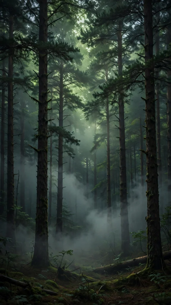 17 Best wallpaper aesthetic laptop hd 1080p Wallpapers 7 Dark moody foggy forest with tall pines