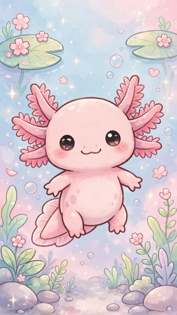 Kawaii Wallpaper: 17 Cute Designs for Your Phone 7 rainbow with sleepy stars pastel kawaii wallpaper