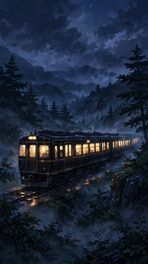 Demon Slayer Wallpaper: 17 Epic Anime Designs 12 anime train night glowing windows demon slayer wallpaper