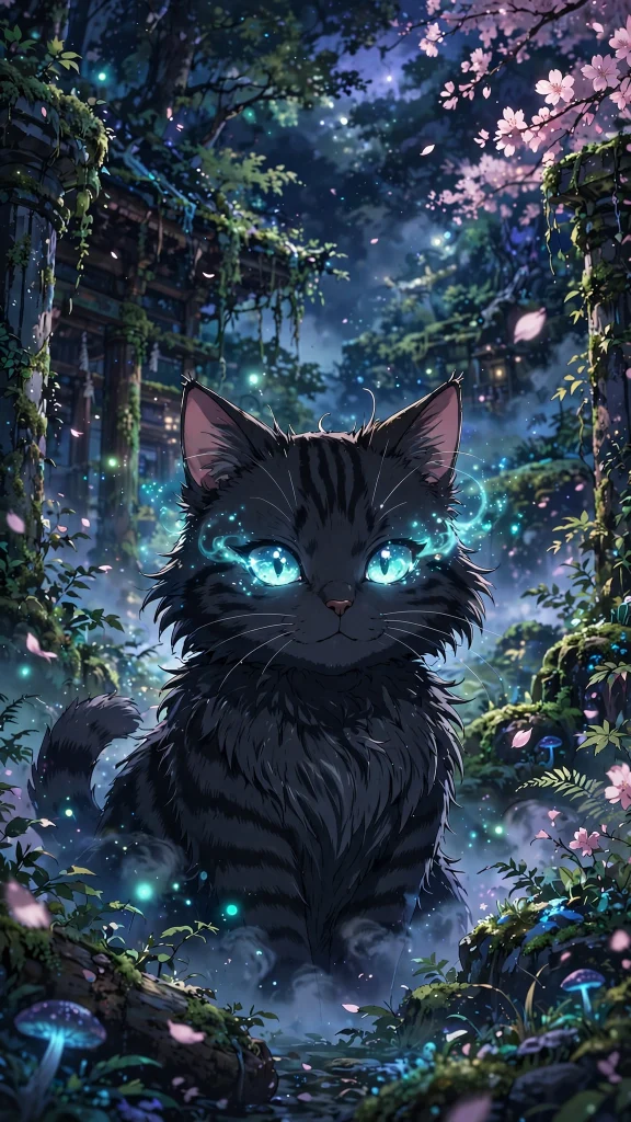 17 Best Wallpaper iPhone Anime for Your Phone 5 Anime black cat with glowing eyes in the dark