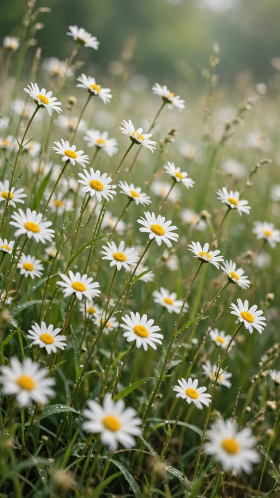 17 Wallpaper Aesthetic iPhone Homescreen Ideas 11 white daisies field wallpaper