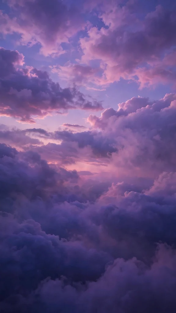 dreamy purple clouds dusk pretty wallpapers