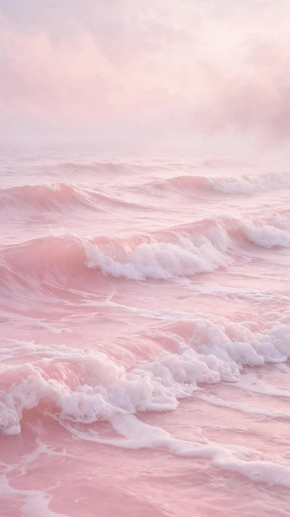 17 Dreamy wallpaper aesthetic pink pastel Ideas 16 Pastel pink ocean waves with soft white foam