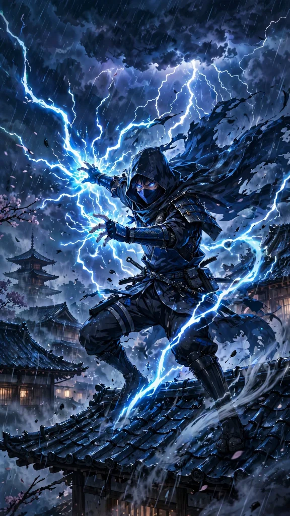anime ninja battle blue lightning naruto wallpaper