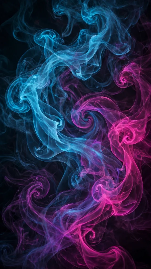 17 Stunning Wallpapers Samsung for AMOLED Screens 4 Dark abstract smoke swirls in cyan and magenta wallpapers samsung