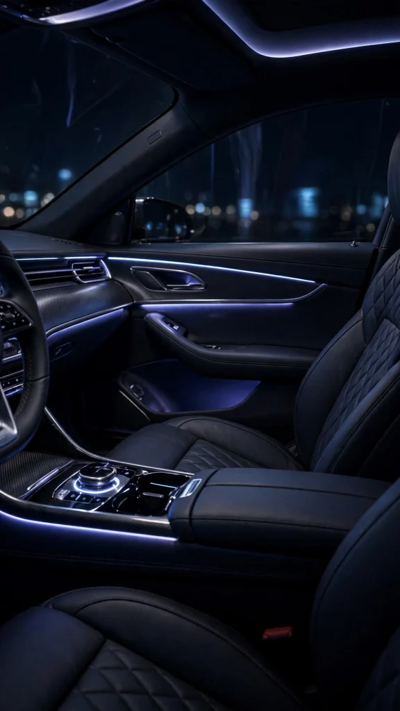 Wallpaper iPhone Car: 17 Stunning Auto Designs 7 Luxury car interior with ambient LED lighting
