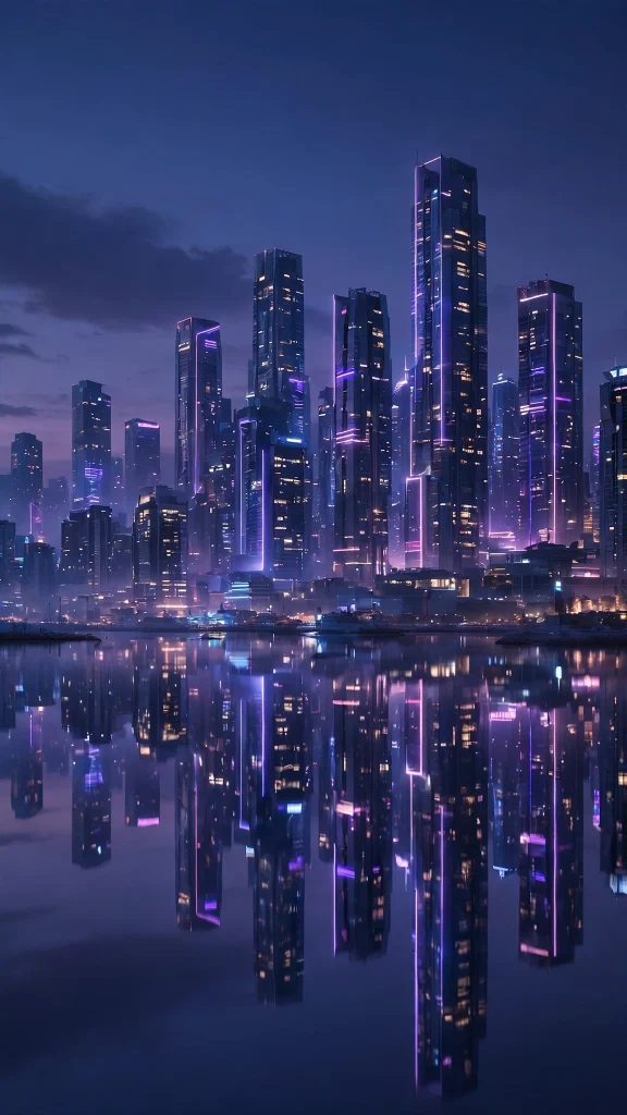 17 Best wallpaper aesthetic laptop hd 1080p Wallpapers 8 Neon-lit city skyline at dusk reflected in water