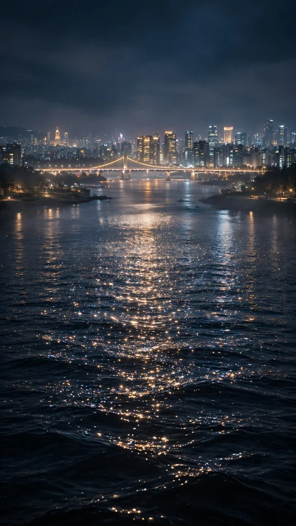 17 Best Wallpaper Iphone Kpop Ideas for Fans 7 Han River at night with city skyline reflections on dark water