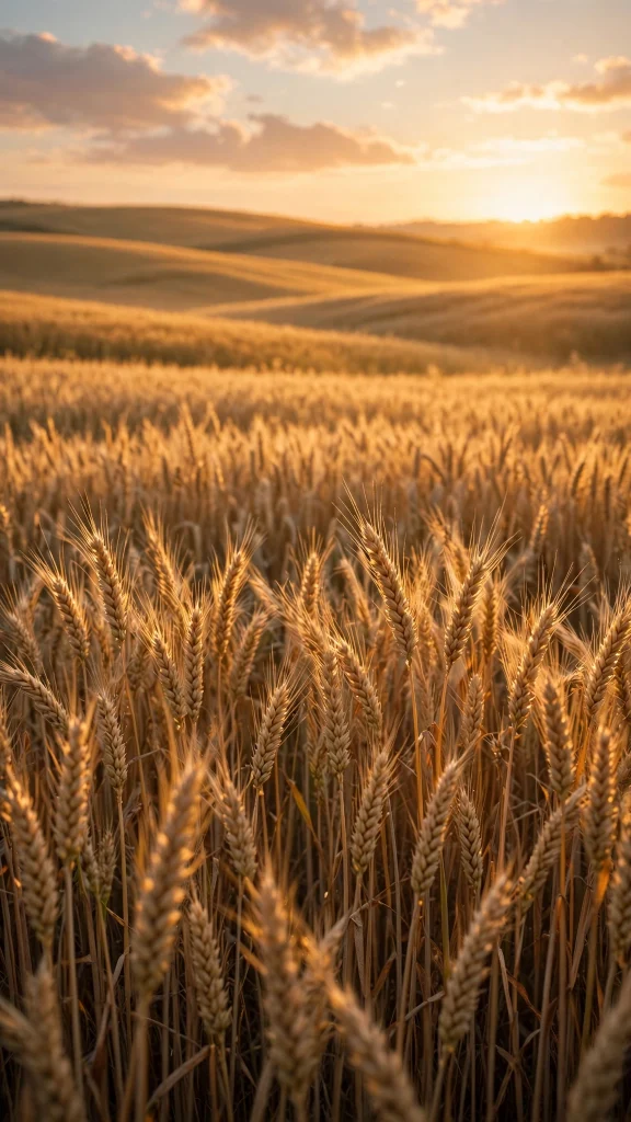 Bible Verse Wallpaper: 17 Peaceful Designs 10 wheat field golden hour bible verse wallpaper