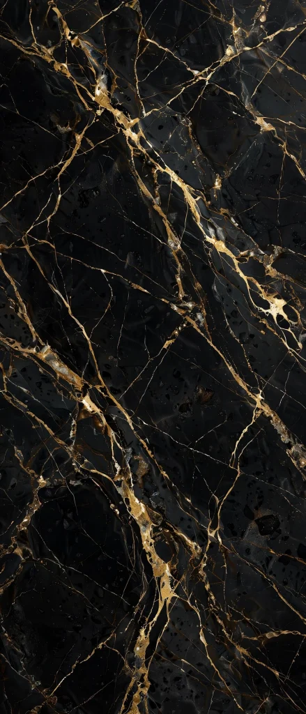 Black marble with gold veins phone wallpaper