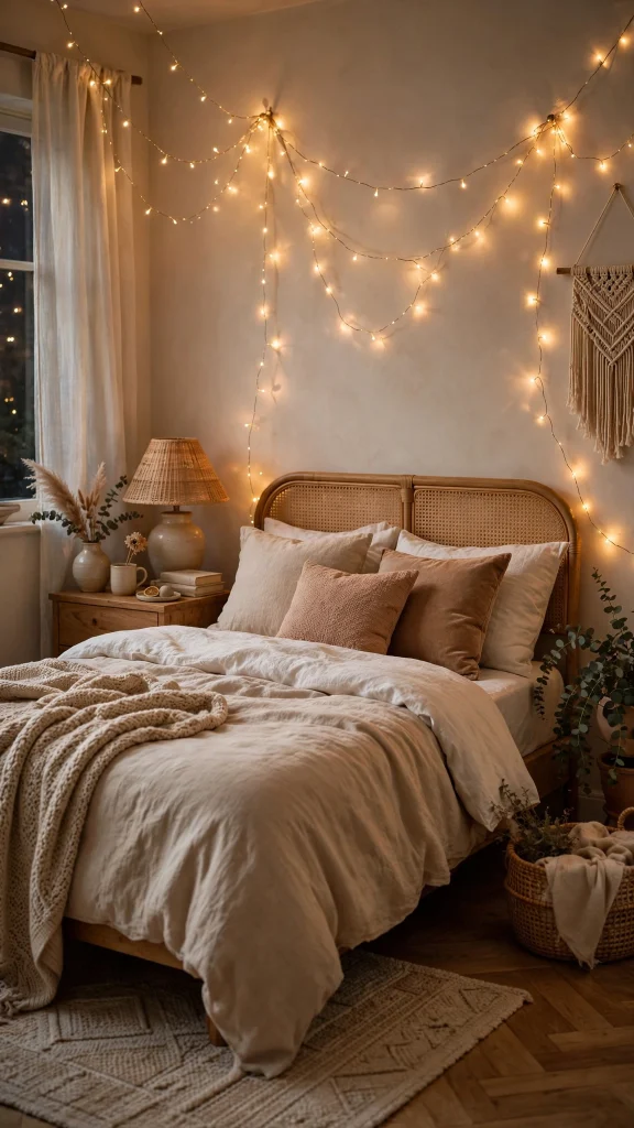 aesthetic bedroom fairy lights pretty wallpapers