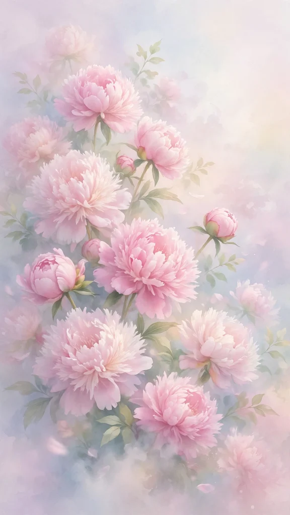 Flower Wallpaper: 17 Beautiful Floral Designs 2 pink peonies pastel flower wallpaper