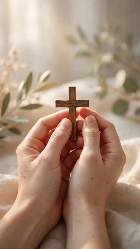 Bible Verse Wallpaper: 17 Peaceful Designs 9 hands holding wooden cross bible verse wallpaper