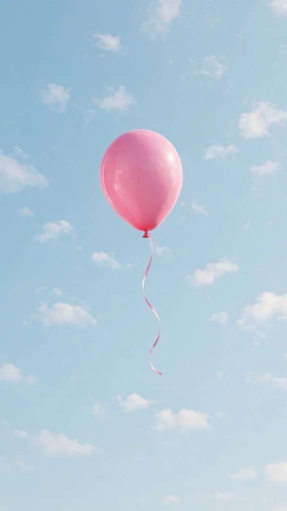17 wallpaper aesthetic pink iphone Ideas 4 Pink balloon floating in a pastel blue sky wallpaper