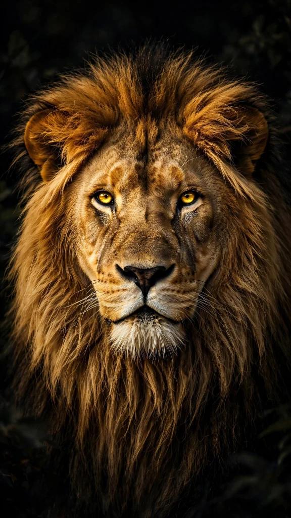 Wallpapers HD: 17 Stunning High Definition Picks 9 Majestic lion portrait with golden eyes wallpapers hd