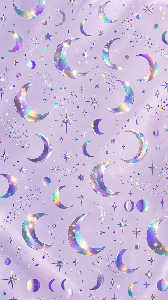 17 wallpaper iphone y2k Aesthetic Wallpapers 11 Holographic stars and moons wallpaper iphone y2k pattern