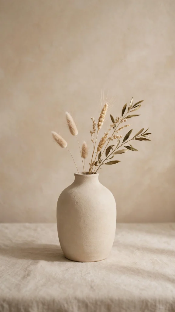 17 Wallpaper Aesthetic Home Screen Ideas for 2026 15 Neutral ceramic vase still life wallpaper aesthetic home screen warm