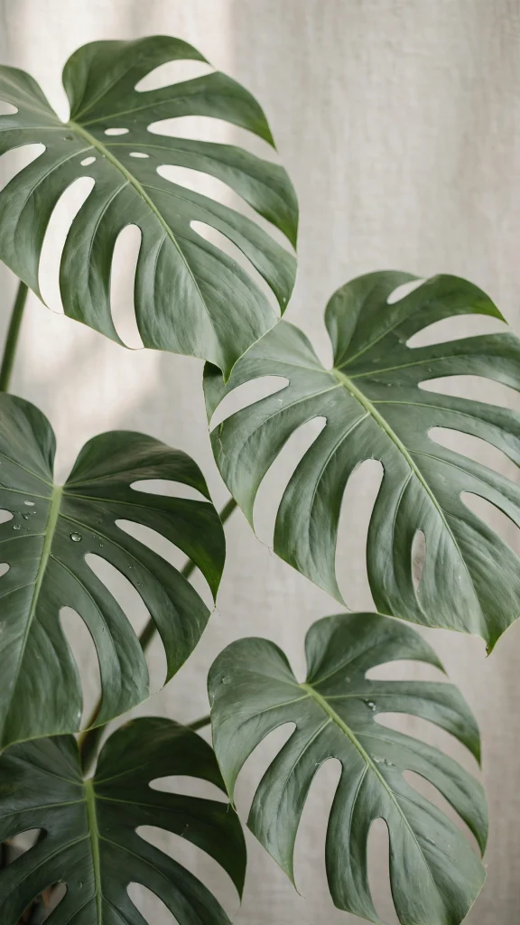 17 Best Wallpaper Aesthetic Desktop Ideas to Try 5 monstera plant leaves aesthetic minimal