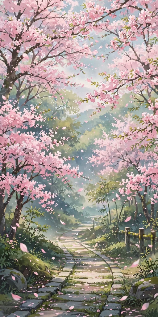 17 Beautiful Wallpaper Backgrounds Anime for Screens 11 Anime cherry blossom trees in full bloom