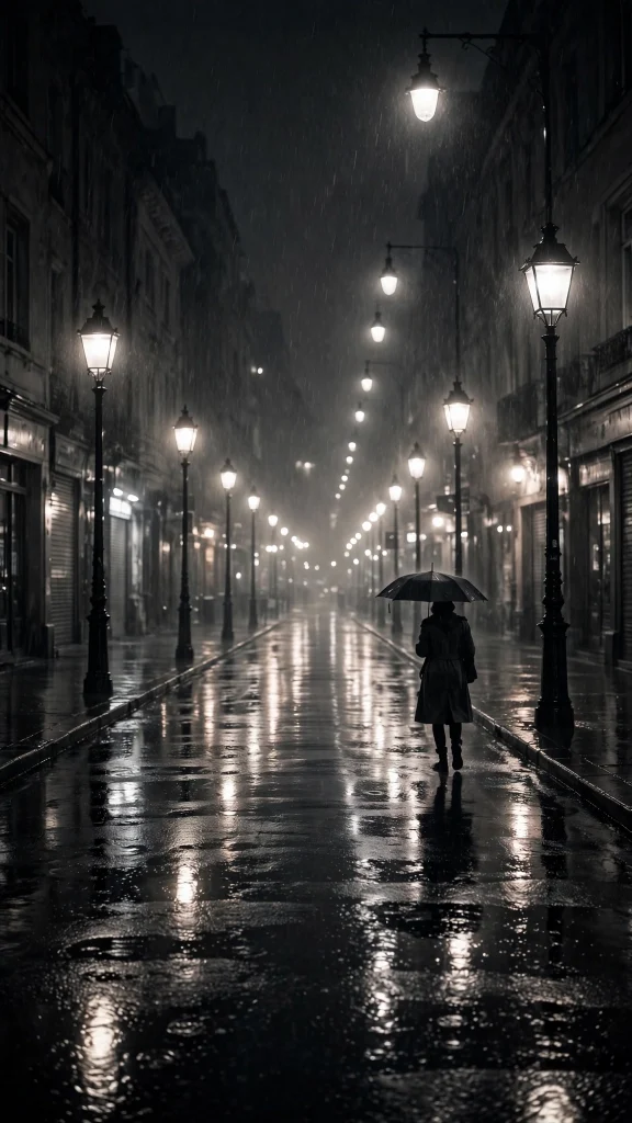 17 Stunning Wallpapers Black and White (Free HD) 12 Black and white rainy street with an umbrella